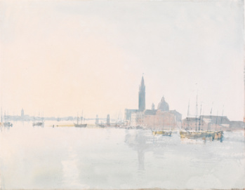 Venise San Giorgio Maggiore, tôt le matin, 1819, aquarelle sur papier, 22,3 x 28,7 cm Tate, accepté par la nation dans le cadre du legs Turner 1856, Photo © Tate Venise San Giorgio Maggiore, tôt le matin, 1819, aquarelle sur papier, 22,3 x 28,7 cm Tate, accepté par la nation dans le cadre du legs Turner 1856, Photo © Tate